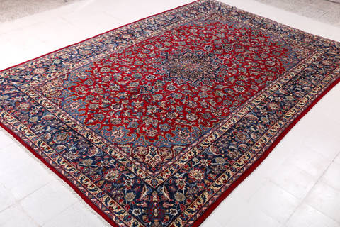 Najaf-abad Red Hand Knotted 96 X 140 Area Rug 99-111771 Image 1