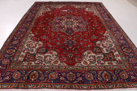 Tabriz Red Hand Knotted 83 X 113  Area Rug 99-111775 Image 12