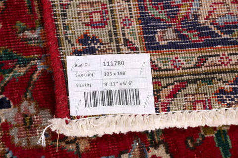 Tabriz Red Hand Knotted 66 X 911  Area Rug 99-111780 Image 16