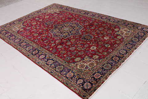 Tabriz Red Hand Knotted 66 X 911  Area Rug 99-111780 Image 2
