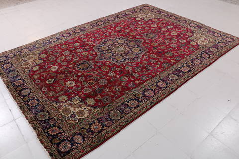 Tabriz Red Hand Knotted 66 X 911  Area Rug 99-111780 Image 4