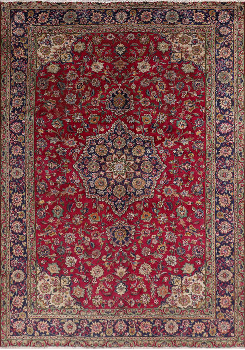 Tabriz Red Hand Knotted 66 X 911  Area Rug 99-111780 Image 0