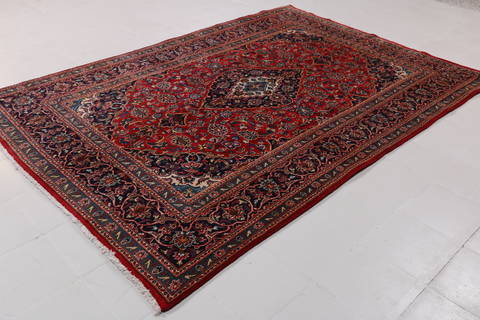 Mashad Red Hand Knotted 64 X 94 Area Rug 99-111781 Image 3