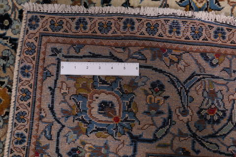 Kashan Beige Hand Knotted 63 X 911  Area Rug 99-111783 Image 14