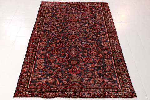 Hossein Abad Blue Hand Knotted 64 X 95 Area Rug 99-111787 Image 1