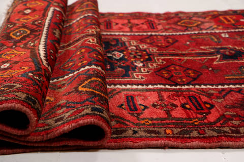 Hamedan Red Runner Hand Knotted 36 X 610 Area Rug 99-111793 Image 10