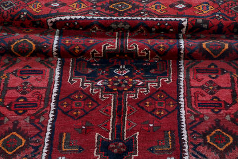 Hamedan Red Runner Hand Knotted 36 X 610 Area Rug 99-111793 Image 11