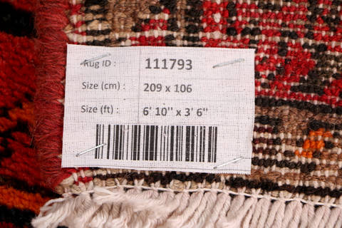 Hamedan Red Runner Hand Knotted 36 X 610 Area Rug 99-111793 Image 13