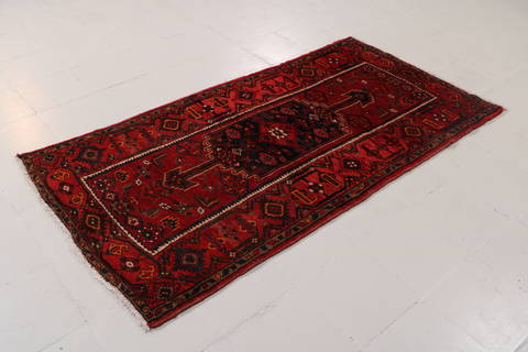 Hamedan Red Runner Hand Knotted 36 X 610 Area Rug 99-111793 Image 3