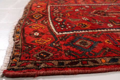 Hamedan Red Runner Hand Knotted 36 X 610 Area Rug 99-111793 Image 7