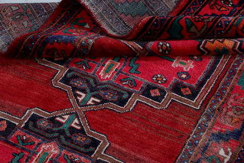Hamedan Red Runner Hand Knotted 37 X 90 Area Rug 99-111797 Image 12