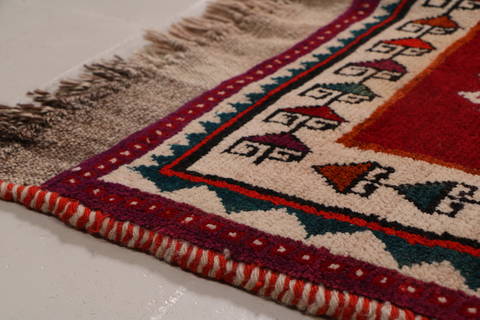 Shiraz Red Hand Knotted 31 X 51  Area Rug 99-111835 Image 9