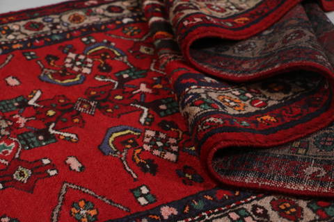 Hamedan Red Runner Hand Knotted 34 X 131 Area Rug 99-111836 Image 8