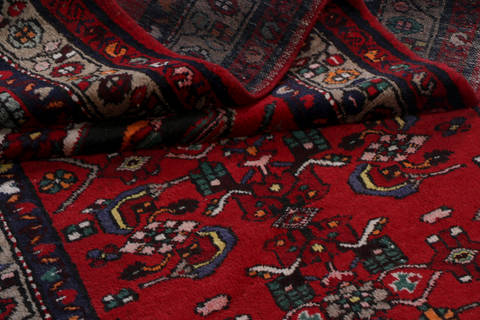 Hamedan Red Runner Hand Knotted 34 X 131 Area Rug 99-111836 Image 9