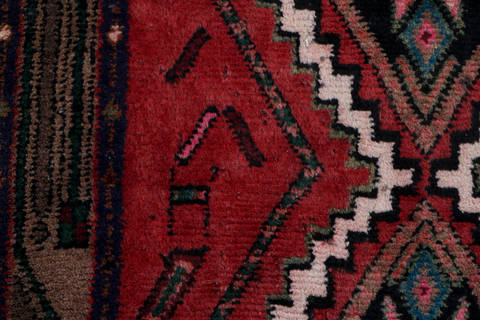 Hamedan Red Hand Knotted 26 X 411 Area Rug 99-111839 Image 11