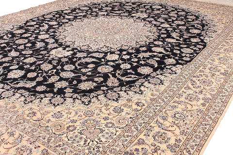 Nain Beige Hand Knotted 116 X 149 Area Rug 254-111873 Image 1