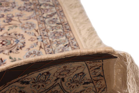 Nain Beige Hand Knotted 116 X 149 Area Rug 254-111873 Image 6