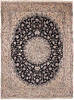 Nain Beige Hand Knotted 116 X 149  Area Rug 254-111873 Thumb 0