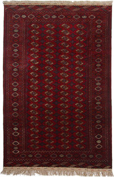 Bokhara Red Hand Knotted 6'7" X 9'11"  Area Rug 254-111876
