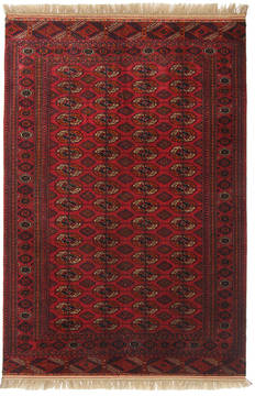Bokhara Red Hand Knotted 5'3" X 7'10"  Area Rug 254-111878