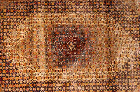 Herati Beige Hand Knotted 20 X 30 Area Rug 254-111888 Image 2