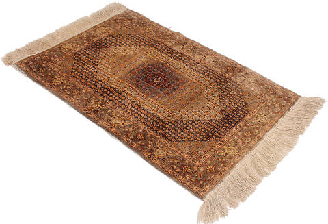 Herati Beige Hand Knotted 20 X 30 Area Rug 254-111888 Image 3