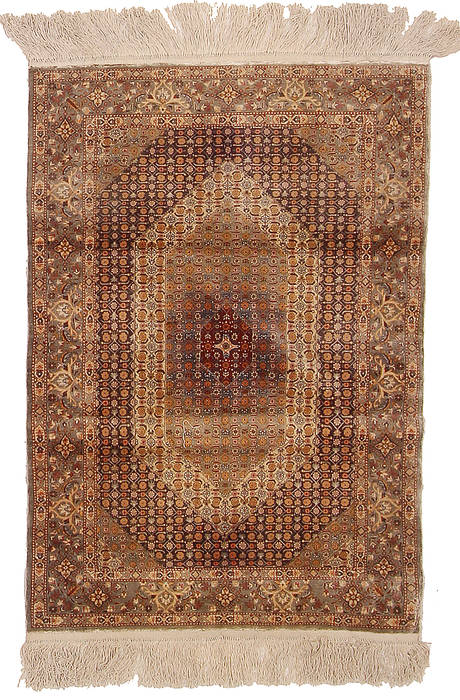 Herati Beige Hand Knotted 20 X 30 Area Rug 254-111888 Image 0