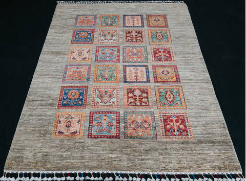 Chobi Grey Hand Knotted 42 X 511 Area Rug 700-111891 Image 1