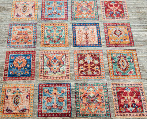 Chobi Grey Hand Knotted 42 X 511 Area Rug 700-111891 Image 2