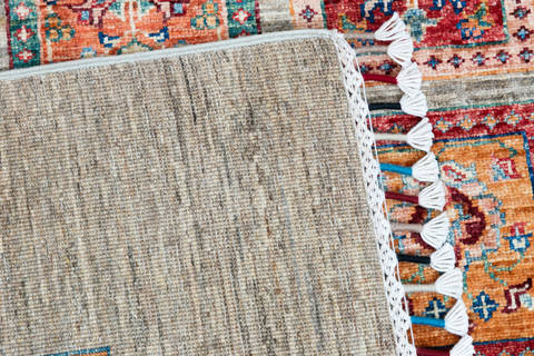 Chobi Grey Hand Knotted 42 X 511 Area Rug 700-111891 Image 5
