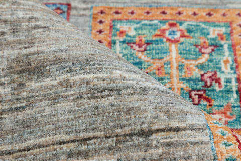 Chobi Grey Hand Knotted 42 X 511 Area Rug 700-111891 Image 6