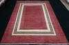 Modern Red Hand Knotted 56 X 78  Area Rug 700-111892 Thumb 1