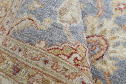 Chobi Blue Hand Knotted 84 X 102 Area Rug 700-111896 Image 6