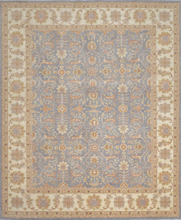 Chobi Blue Hand Knotted 84 X 102 Area Rug 700-111896 Image 0