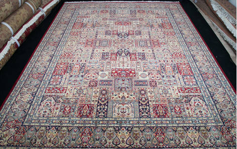 Pak-Persian Red Hand Knotted 82 X 101 Area Rug 700-111897 Image 1