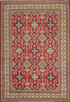 Kazak Red Hand Knotted 6'9" X 9'10"  Area Rug 700-111898
