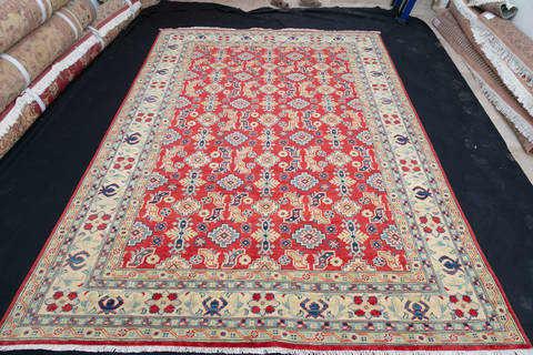 Kazak Red Hand Knotted 68 X 94 Area Rug 700-111899 Image 1