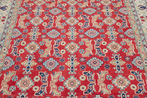 Kazak Red Hand Knotted 68 X 94 Area Rug 700-111899 Image 2