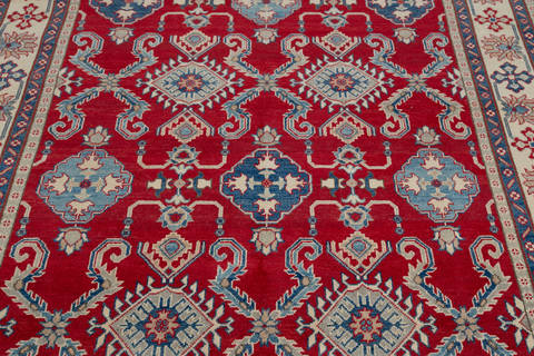 Kazak Red Hand Knotted 67 X 100 Area Rug 700-111900 Image 2