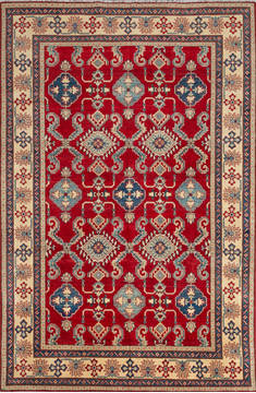 Kazak Red Hand Knotted 6'7" X 10'0"  Area Rug 700-111900