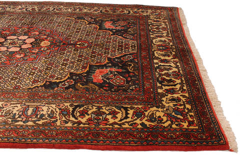 Bakhtiar Red Hand Knotted 42 X 64 Area Rug 254-111915 Image 3