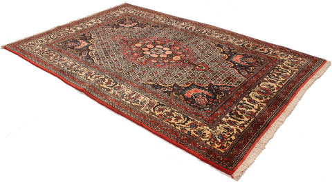 Bakhtiar Red Hand Knotted 42 X 64 Area Rug 254-111915 Image 4