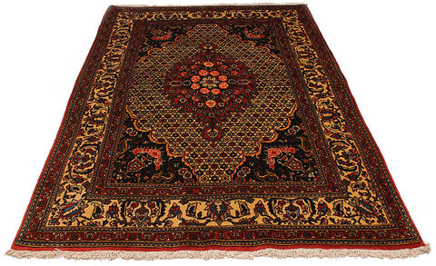 Bakhtiar Red Hand Knotted 42 X 64 Area Rug 254-111915 Image 5