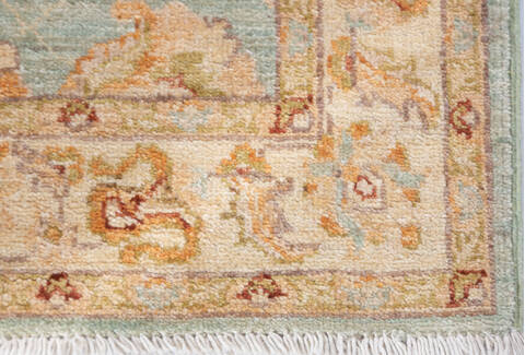 Chobi Blue Runner Hand Knotted 24 X 69  Area Rug 700-111932 Image 4