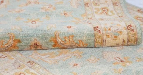 Chobi Blue Runner Hand Knotted 24 X 69  Area Rug 700-111932 Image 5