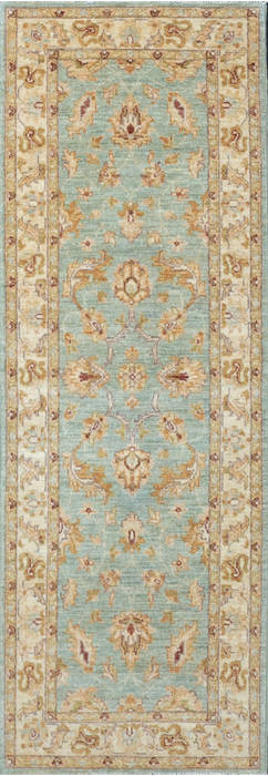 Chobi Blue Runner Hand Knotted 24 X 69  Area Rug 700-111932 Image 0