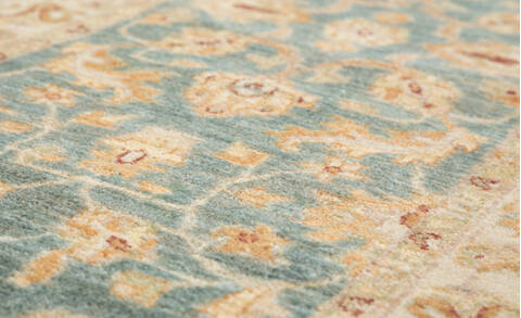 Chobi Blue Runner Hand Knotted 23 X 69  Area Rug 700-111936 Image 3