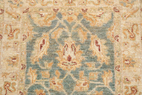 Chobi Blue Runner Hand Knotted 23 X 69  Area Rug 700-111936 Image 6