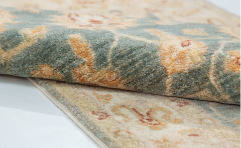 Chobi Blue Runner Hand Knotted 23 X 69  Area Rug 700-111936 Image 7