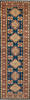 Kazak Blue Runner Hand Knotted 24 X 710  Area Rug 700-111955 Thumb 0